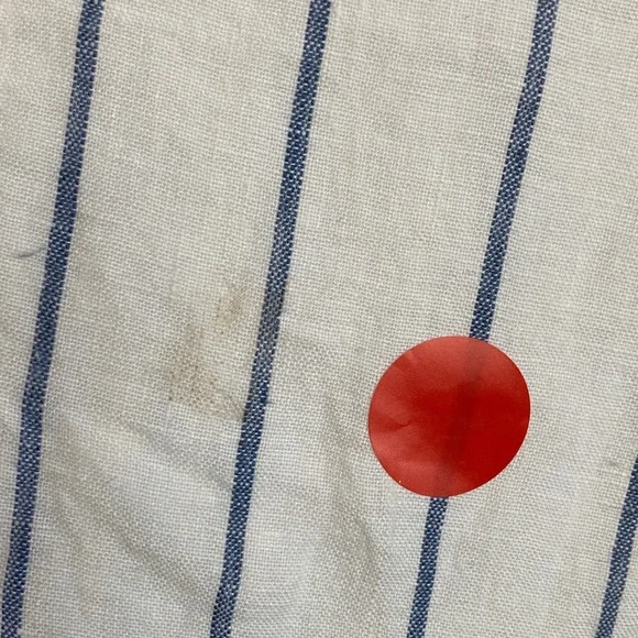 J. Crew New Soleil pant in striped linen Small Cream and Blue Striped Garment - Picture 6 of 9